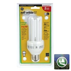 GE Energy Smart™ Compact Fluorescent Light Bulb - Triple Biax - Soft White - 60 Watt