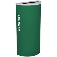 Paper Recycling Receptacle Green Bin Container EXC-RC-KDHR-P-EGX
