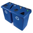 Rubbermaid [256R-73] Glutton® Waste & Recycling Station - 92 Gallon Capacity RCP256R73BLU