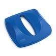 Rubbermaid [2690] Untouchable® Paper Recycling Container Top - Square - Blue RCP2690BLU