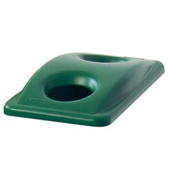Rubbermaid [2692-88] Slim Jim® Bottle &amp; Can Recycling Top - Green