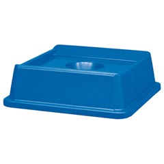 Rubbermaid [2791] Untouchable® Bottle &amp; Can Recycling Container Top - Square - Blue