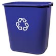 Rubbermaid [2956-73] Deskside Recycling Container - 28 1/8 qt. RCP2956-73BLU