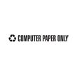 Rubbermaid [RSW6] Recycling Container Decal - White Lettering - 1" H - COMPUTER PAPER ONLY
