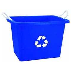 United Solutions [TU01056] Eco Sense™ Recycling Tub w/ Rope Handles - 19 Gallon