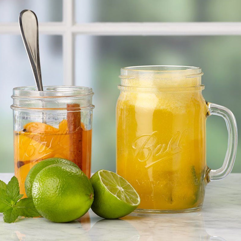 Ball 24 oz. Glass Drinking Mason Jars 4 Pack UnoClean