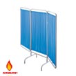 R&B Wire [PSS-3] Stationary Three Panel Patient Privacy Screen - Vinyl Panels - Blue RB-PSS-3-BLU