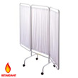 R&B Wire [PSS-3C] Portable Three Panel Patient Privacy Screen w/ Casters - Vinyl Panels - White RB-PSS-3C-WHI