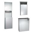 American Specialties (ASI) Washroom Waste Receptacles, Stainless Steel Wall Mount & Recessed Trash Bins