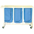 MJM 200 Series Triple Hampers, PVC & Plastic Frame Laundry Hampers - Hospital & Medical Logistics Products