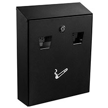 All-In-One Cigarette Disposal Station - Wall Mount ALP-490-01-BLK