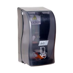 deb SBS ProLine® Hands Free Soap Dispenser - Transparent Smoke w/ Logo - 1 Liter
