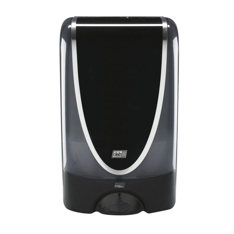 deb SBS Black TouchFREE Dispenser with Batteries Black With Logo 1