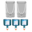 Deb® TF II Starter Kit - (2) White TouchFREE Dispensers - (3) 1200 mL Cartridges Antibacterial Foam Hand Wash SBS-TF2WHI-KIT