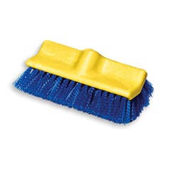 Rubbermaid [6337] Bi-Level Poly Deck Scrub Brush - Blue - 10" Block - 2" Trim