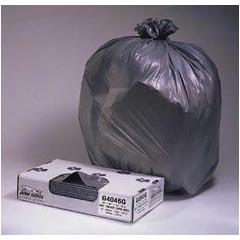 Jaguar Plastics Gray "Granite" Commercial Can Liners - 40 x 46 - 1.3 Mil Gauge JAGG4046G