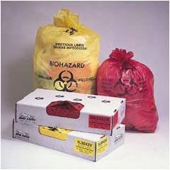 Jaguar Plastics Infectious Waste Commercial Can Liner - 20 Gallon Capacity - Yellow JAGIL3043Y