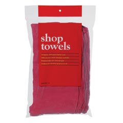 Red Professional Quality Shop Towels - 12 Pack