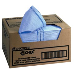 Chicopee Chix® Utility Foodservice Towels - Medium-Duty - Blue - 150 Per Box