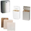Commercial Sanitary Napkin Disposalm Trash Receptacles & Liners - Janitorial Personal Care & Safety Supplies