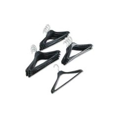 Generations Heavy-Duty Metal Hook Plastic Clothes Hangers - 17" - (24) Black Hangers