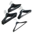 Generations Heavy-Duty Metal Hook Plastic Clothes Hangers - 17" - (24) Black Hangers