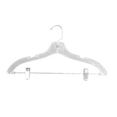 Homz [7512CL2.12] Crystal Cut Plastic Suit Hangers w/ Cushioned Clips - 2 Pack