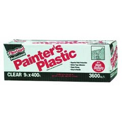 Film Gard Professional Painter's High Density Plastic Sheeting Tarp - 9' x 400' - .35 Mil. - Clear