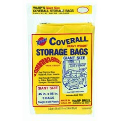 Warp Bros. [CB45] Original Banana Bags® Coverall Heavyweight Plastic Storage Bag - Transparent - 2 mil. - (3) 45" x 96" Bags