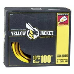 Woods Yellow Jacket Heavy-Duty Extension PowerLite™ Power Cord - 10/3 - Yellow - 100' Long