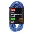 Cold Temperature Extension Power Cord - 16/3 - Blue - 50' Long 548723