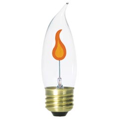 Westinghouse 03757 Decorative Incandescent Flicker Flame Light Bulb - Medium Base - 120V/3W