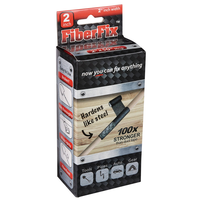 2" x 50" Fiberfix Repair Tape Black UnoClean