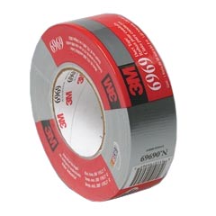 3M™ [6969-2] Polyethylene-Coated Cloth Duct Tape - 2" W x 180' L