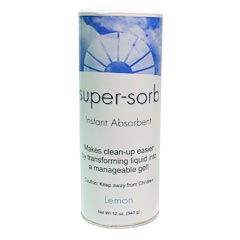 Fresh Products [6-14-SS] Super-Sorb Liquid Spills Absorbent - Lemon Fragrance - (6) 12 oz. Shaker Cans