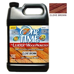 One TIME® [00400] Hard Wood Protector - Clove Brown - 1 Gallon Bottle