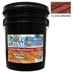 One TIME® [00800] Hard Wood Protector - Clove Brown - 5 Gallon Pail