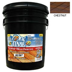 One TIME® [01010] Hard Wood Protector - Chestnut - 5 Gallon Pail