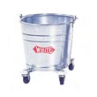 Impact [260] Oval Galvanized Steel Bucket w/ 2" Casters - 26 qt.