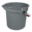 Rubbermaid [2614 GRA] BRUTE® Round Bucket - Gray - 14 qt. RCP2614GRA