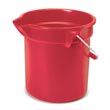 Rubbermaid [2614 RED] BRUTE® Round Bucket - Red - 14 qt. RCP2614RED