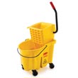 Rubbermaid [7480-18] WaveBrake® Side Press Mop Bucket & Wringer Combo - 26 qt. RCP7480-18YEL
