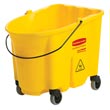 Rubbermaid [7570-88 YEL] WaveBrake® Mop Bucket w/ Caster Kit - 35 qt. RCP7570-88YEL