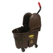 Rubbermaid [7577-88 BRO] WaveBrake® Mop Bucket Combo w/ Downward Pressure Wringer - Brown - 35 qt. RCP7577-88BRO