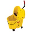 Rubbermaid [7577-88 YEL] WaveBrake® Mop Bucket Combo w/ Downward Pressure Wringer - Yellow - 35 qt. RCP7577-88YEL