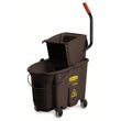 Rubbermaid [7580-88 BRO] WaveBrake® Mop Bucket Combo w/ Sideward Pressure Wringer - Brown - 35 qt. RCP7580-88BRO