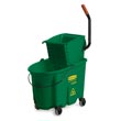 Rubbermaid [7588-88 GRE] WaveBrake® Color-Coded Mop Bucket Combo w/ Sideward Pressure Wringer - Green - 35 qt. RCP7588-88GRE