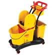 Rubbermaid [7777] WaveBrake® Mopping Trolley w/ Downward Pressure Wringer - 35 qt.