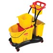 Rubbermaid [7780] WaveBrake® Mopping Trolley w/ Sideward Pressure Wringer - 35 qt.