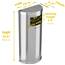 9 Gallon Stainless Steel Side-Entry Trash Can HLS Commercial